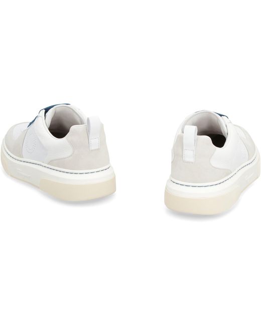 Ferragamo White Leather Low-top Sneakers