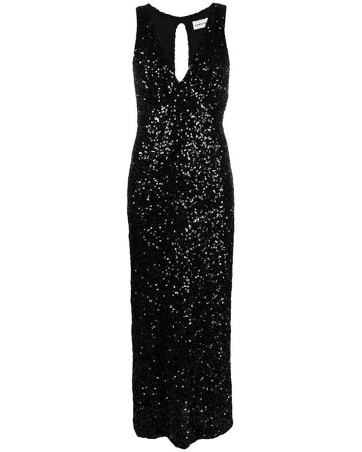 P.A.R.O.S.H. Black Paris Sequin-embellished Dress