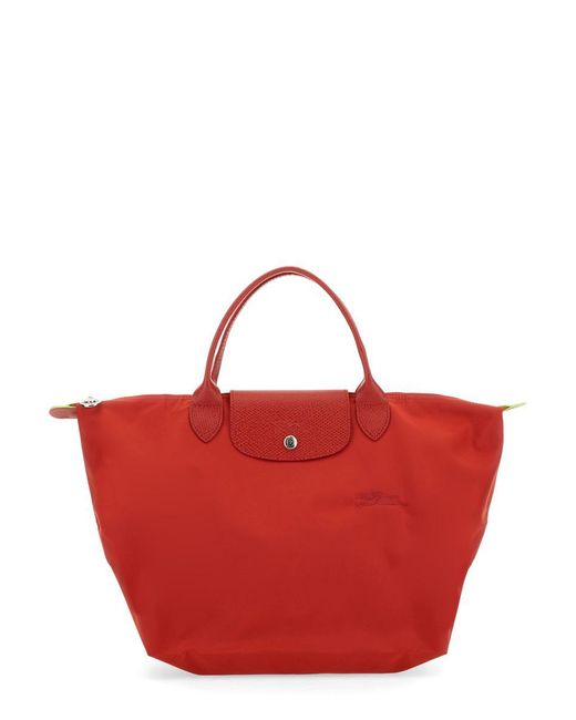 Longchamp Red Le Pliage Medium Bag