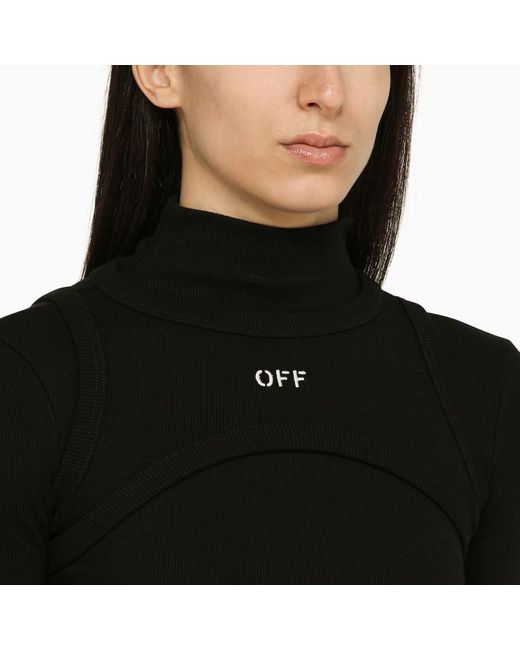Off-White c/o Virgil Abloh Black Off- Midi Dress With Logo