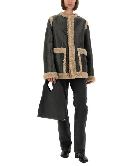 MM6 by Maison Martin Margiela Black Shearling Jacket