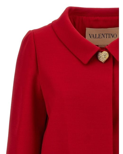 Valentino Garavani Red Blazer Crepe Couture