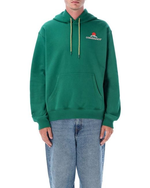 Casablanca Green Montagne Printed Hoodie for men