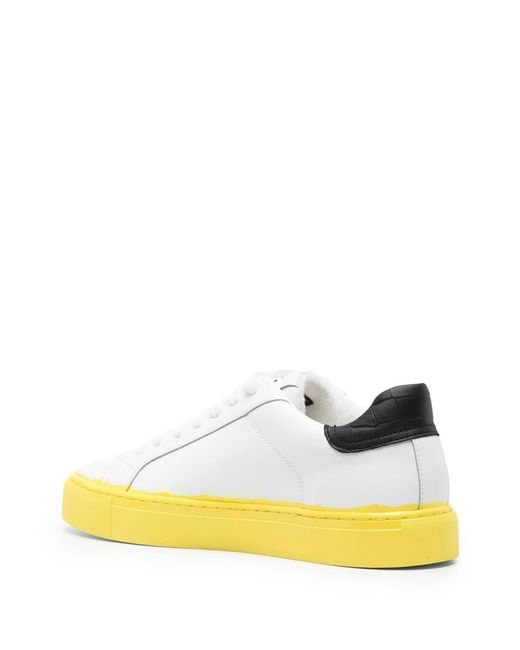 HIDE & JACK Yellow Low Top Sneaker Shoes for men