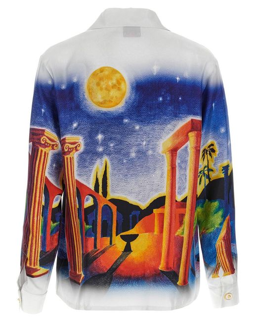 Casablanca Blue 'Midnight Acropolis' Shirt for men