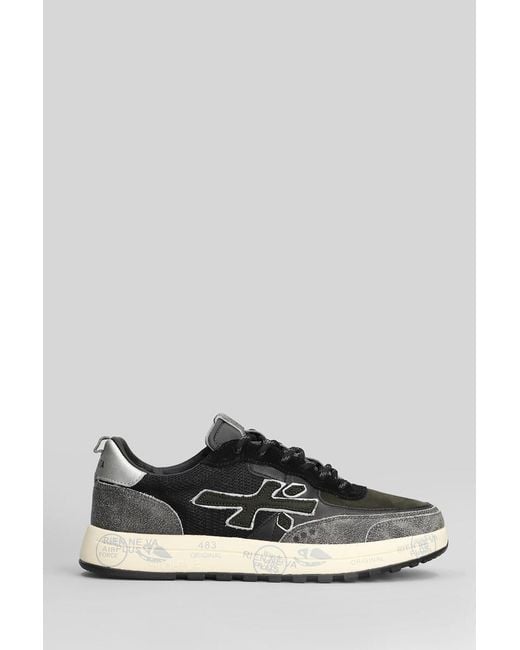 Premiata Black Nous Sneakers for men