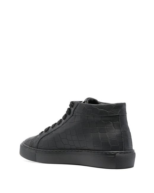 HIDE & JACK Black High Top Sneaker Essence Hydro Shoes for men