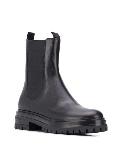 Gianvito Rossi Black Chester Leather Boots