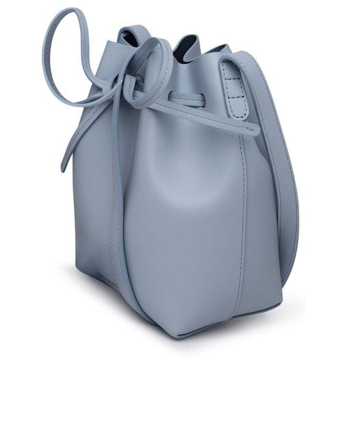 Mansur Gavriel Blue Bucket Leather Mini Crossbody Bag
