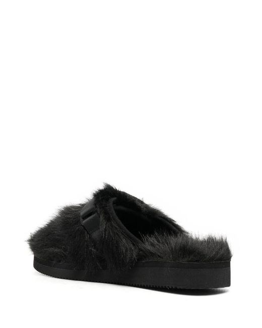 Suicoke Zavo-2eu Faux-fur Slippers in Black | Lyst