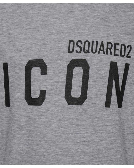 DSquared² Gray Icon Cotton T-shirt for men