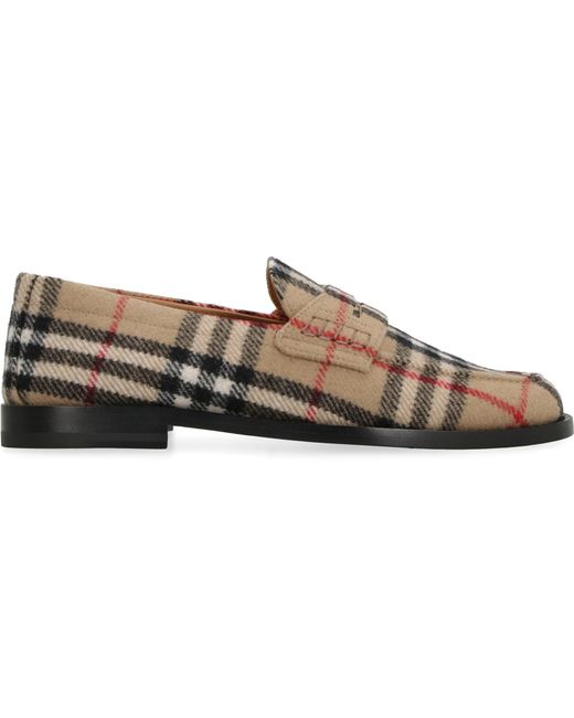 Burberry Brown Wool Loafers