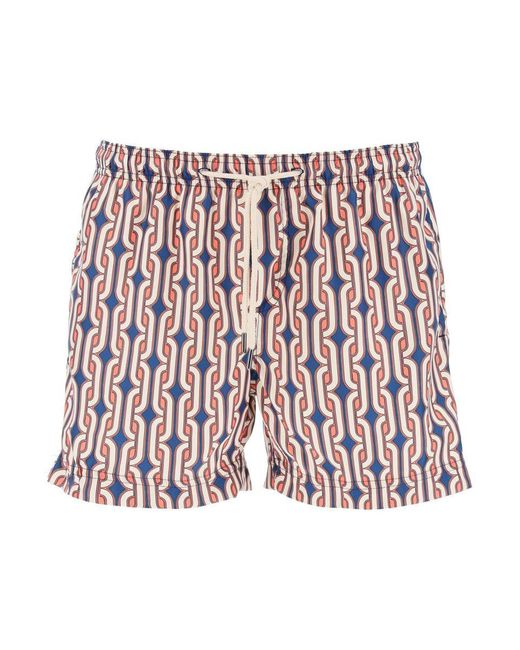 Peninsula Red Paraggi Sea Bermuda Shorts for men