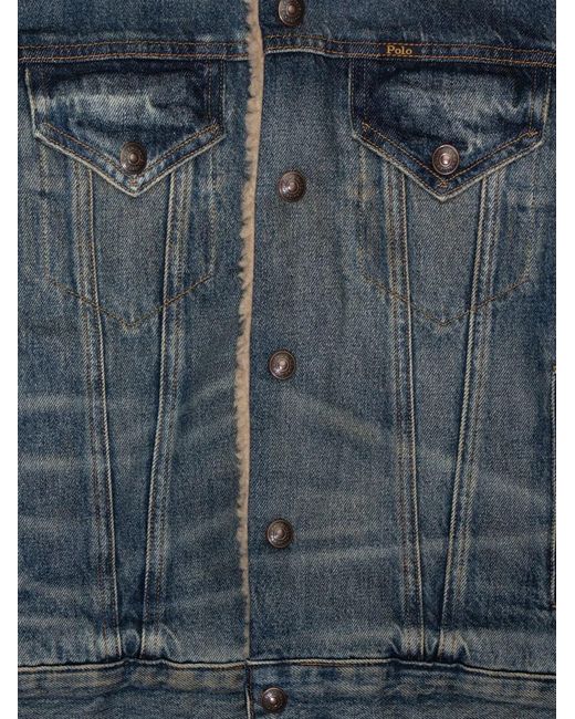 Polo Ralph Lauren Blue Trucker Jacket for men