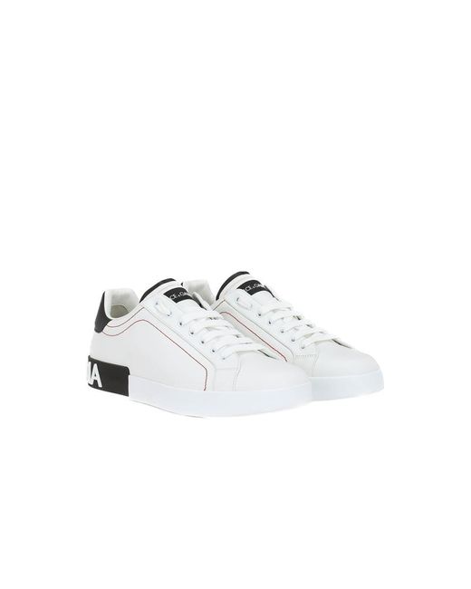 Dolce & Gabbana White Sneakers Leather for men