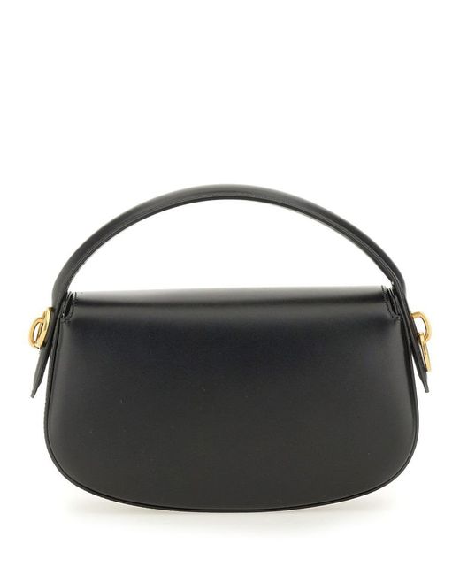 Saint Laurent Black Voltaire" Bag With Logo