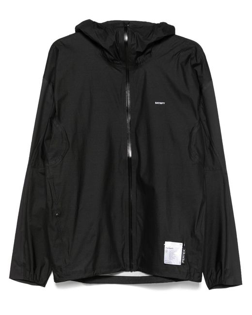 Satisfy Black Pertex 3L Rain Fly Jacket for men