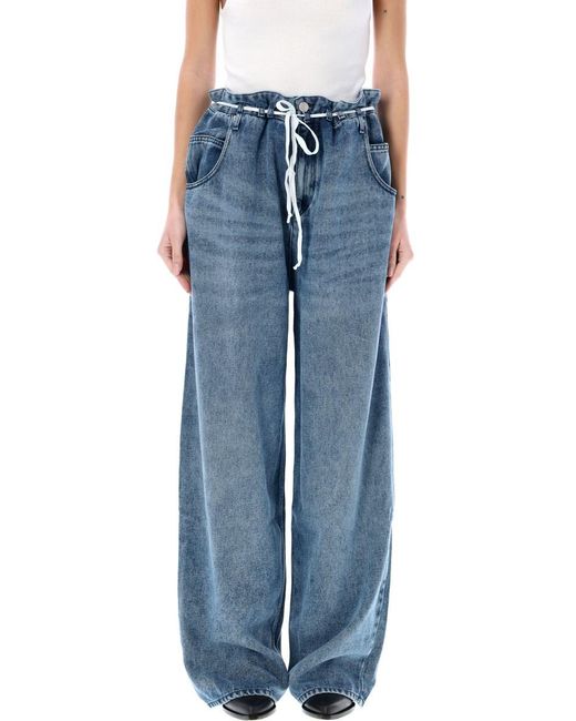 Isabel Marant Blue Jordy Wide Jeans