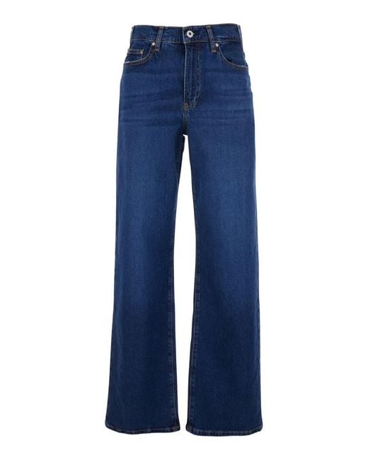 AG Jeans Blue Jeans With Logo Detail On The Pocket And Logo Patch On The Rear