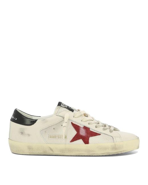 Golden Goose Deluxe Brand Pink And Pomegranate Leather Super Star Sneakers for men