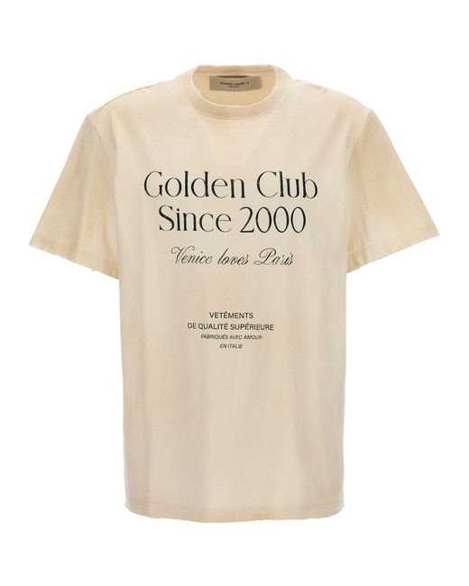 Golden Goose Deluxe Brand Natural Logo Print T-shirt for men