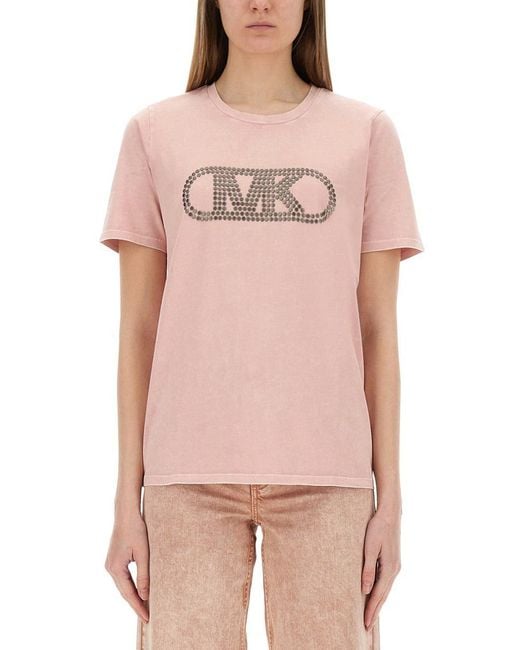 Michael Kors Pink T-Shirt With Logo