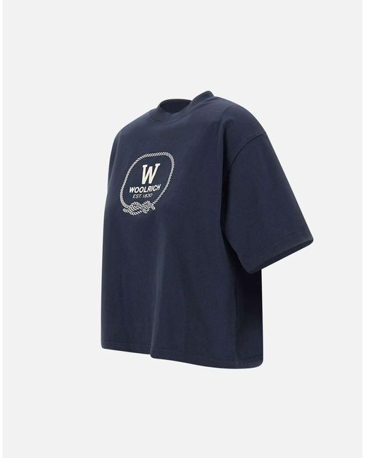 Woolrich Blue T-Shirts And Polos
