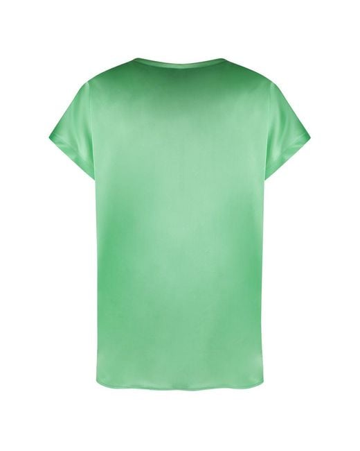Pinko Green Farida Silk Top