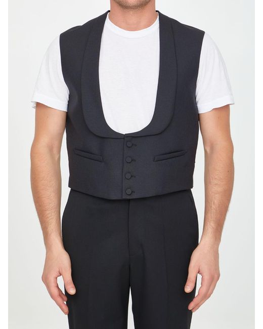 Gucci Black Mohair Wool Vest for men