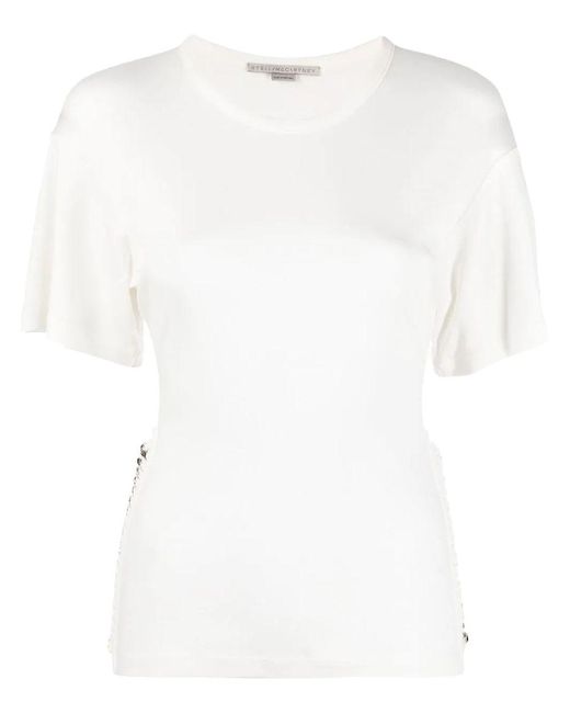 Stella McCartney White Chain-link Detail Short-sleeve T-shirt