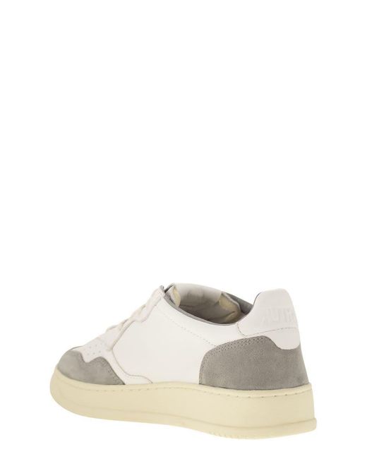 Autry White Medalist Low for men