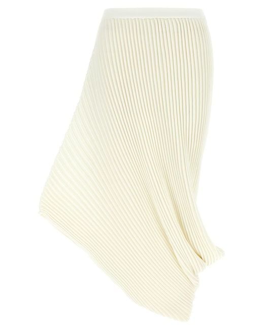 Issey Miyake White 'stream' Skirt