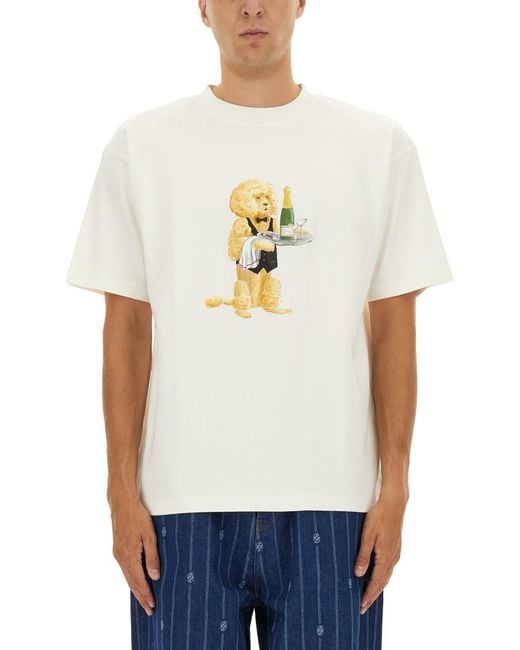 Drole de Monsieur White "Poodle" T-Shirt for men
