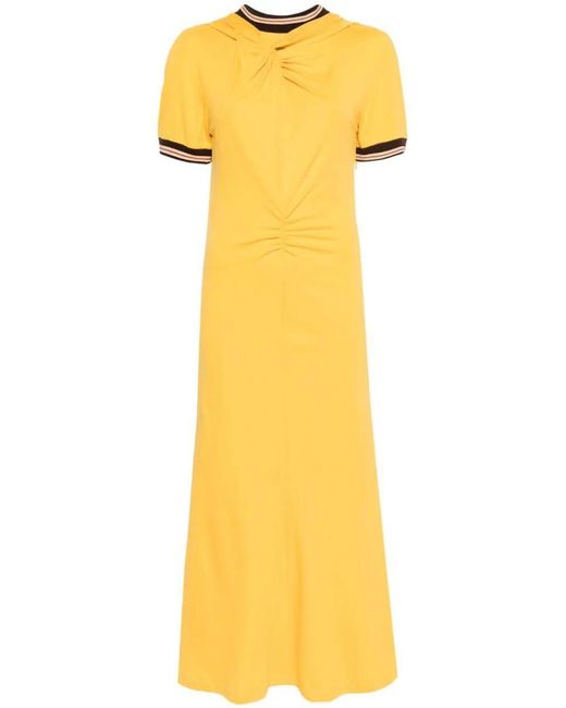 Wales Bonner Yellow Wing Logo-embroidered Dress