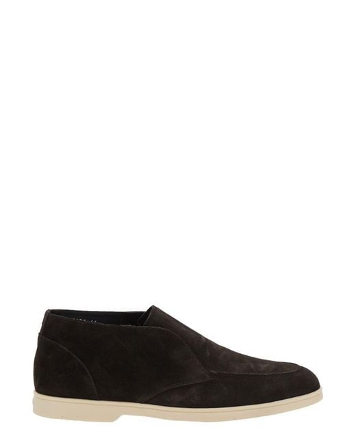 Doucal's White Lace-Up Shoes With Tone-On-Tone Stitching for men