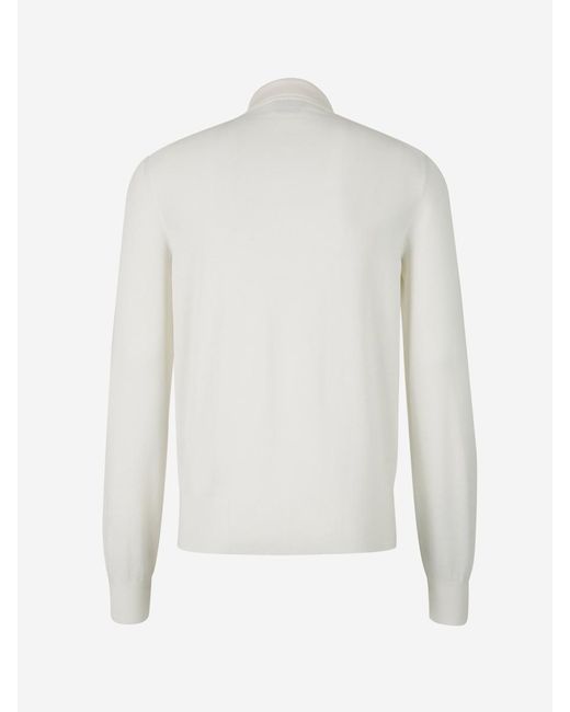 Tom Ford White Silk And Cotton Polo for men