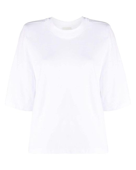 Isabel Marant White Crew-neck Organic-cotton T-shirt