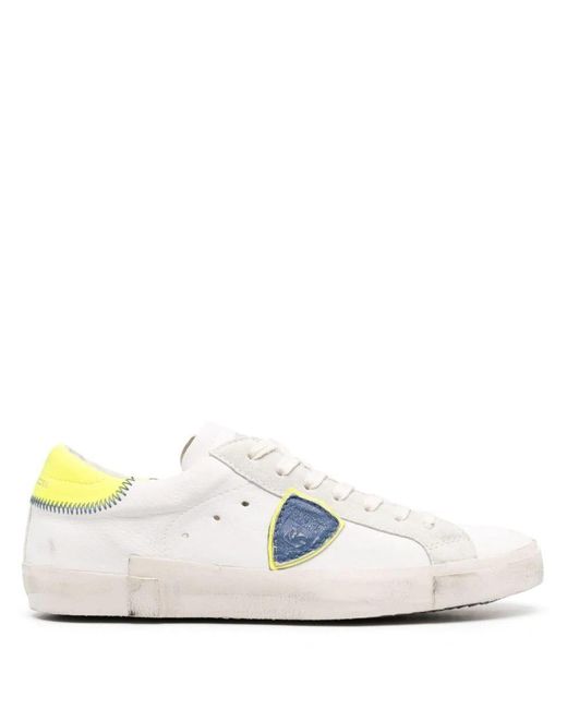 Philippe Model Prsx Low Sneakers - Blanc Jaune in White for Men | Lyst