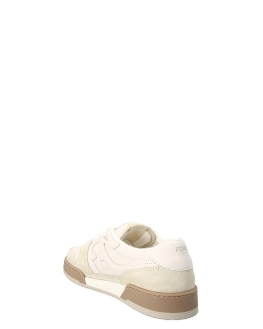 Fendi Natural Neutral Match Suede Low-top Sneakers - Men's - Calf Leather/rubber/fabric for men
