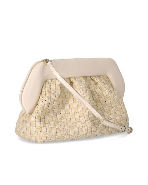 THEMOIRÈ Natural Bios Micro Weaved Straw Shell Clutch Bag