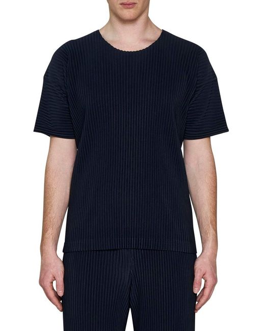 Homme Plissé Issey Miyake Blue Homme Plisse Issey Miyake T-Shirts And Polos for men