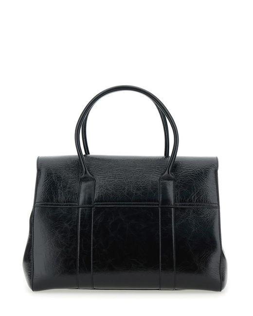 Mulberry Black 'Bayswater' Handbag With Postman'S Lock Closure