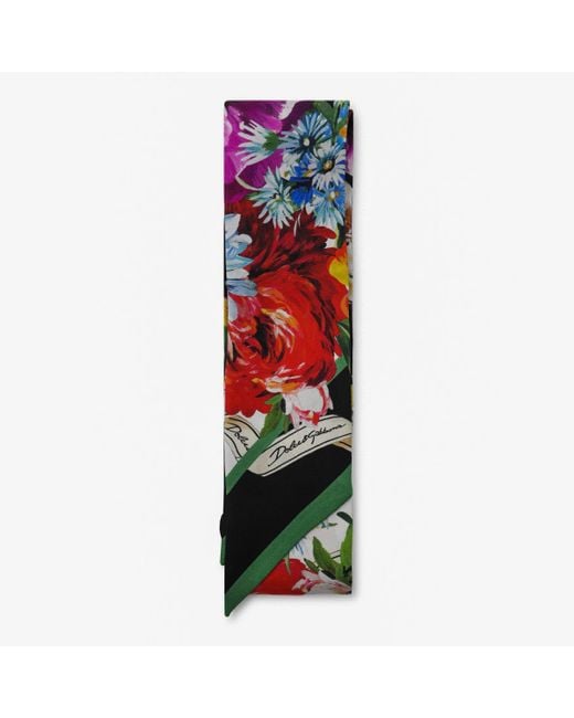 Dolce & Gabbana Red Silk Scarve