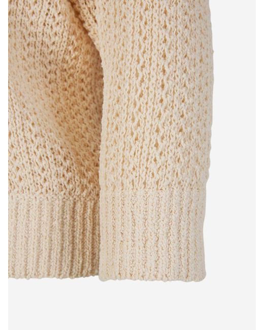Max Mara Natural Cotton Knit Sweater