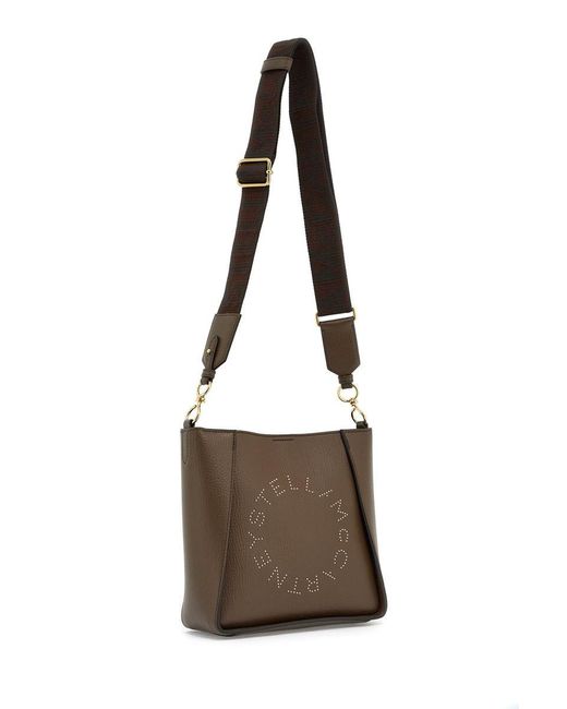 Stella McCartney Brown Crossbody Bag With Perforated Stella Logo