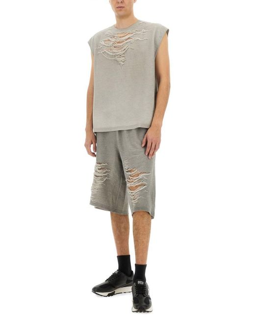 DIESEL Gray S-Rub-Sl" Top for men