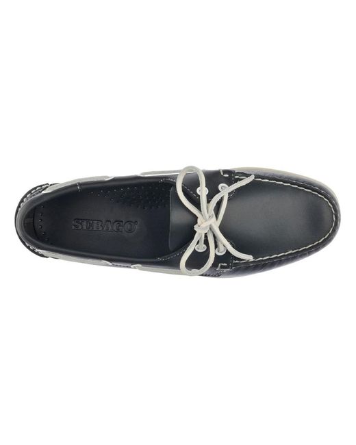 Sebago Blue Docksides Portland Boat Shoes for men