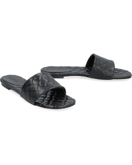 Bottega Veneta Black Amy Leather Mules