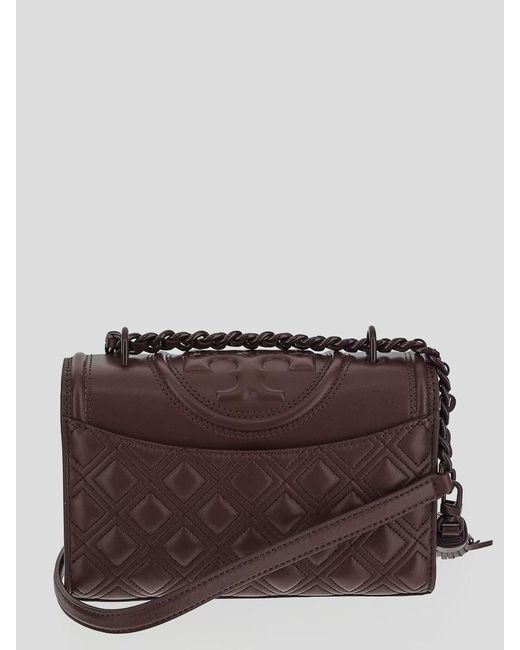 Tory Burch Brown Fleming Quilted Shoulder Bag