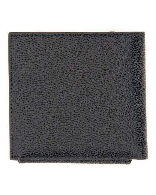 Thom Browne Black Leather Wallet for men